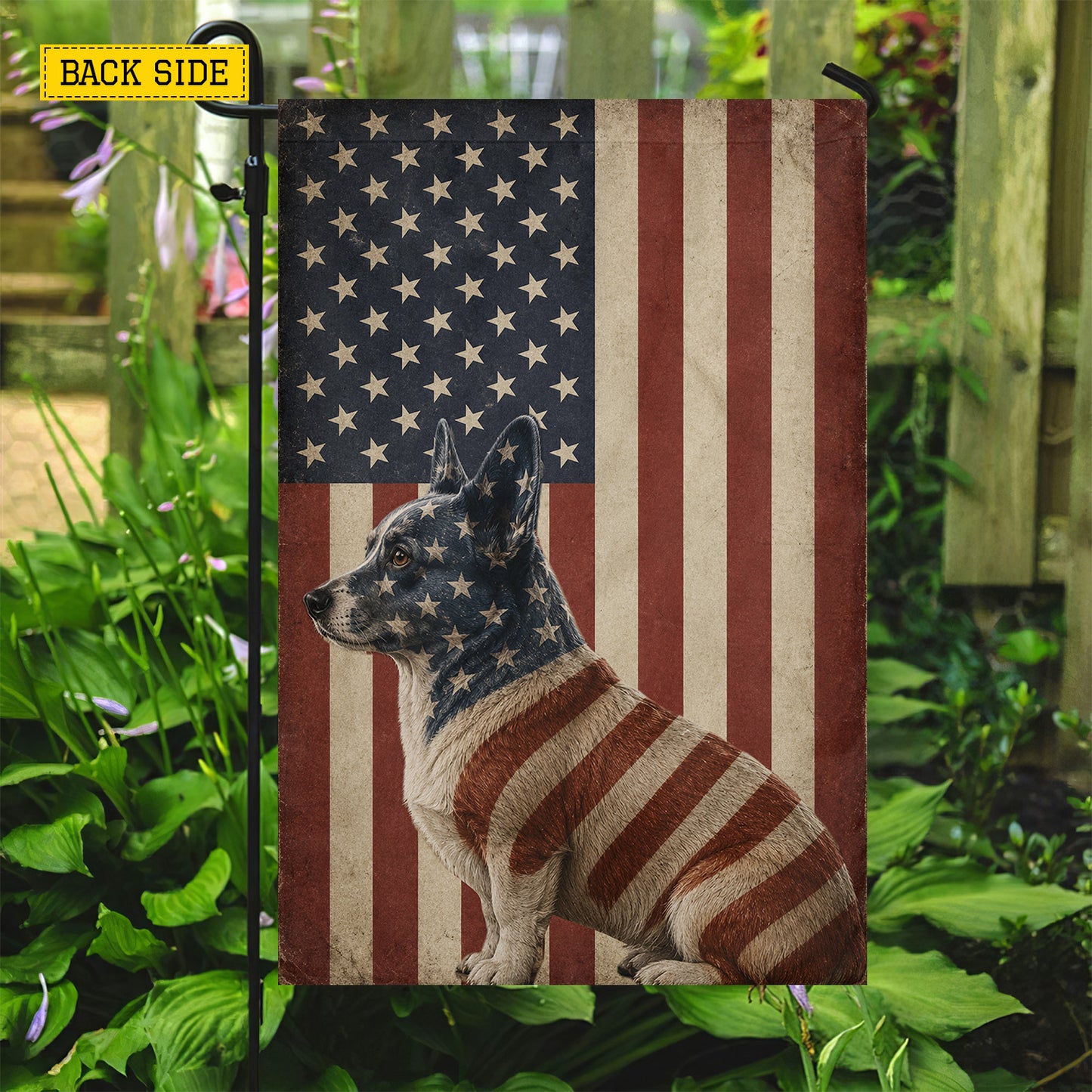 July 4th Corgi Dog USA Garden Flag & House Flag, Stars Stripes And Corgi Outdoor Decor, Independence Day Yard Flag Gift For Corgi Lover