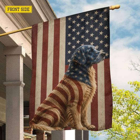 July 4th Golden Retriever Dog USA Garden Flag & House Flag, Freedom Has A Golden Heart Outdoor Decor, Independence Day Yard Flag Gift For Golden Retriever Lover
