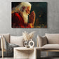 Christmas Santa Claus Canvas Painting, Santa Clause Is Praying Wall Art Decor, Xmas Poster Gift