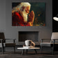 Christmas Santa Claus Canvas Painting, Santa Clause Is Praying Wall Art Decor, Xmas Poster Gift