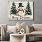 Funny Christmas Snowman Canvas Painting, Merry Christmas Wall Art Decor, Xmas Poster Gift For Snowman Lovers