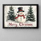 Funny Christmas Snowman Canvas Painting, Merry Christmas Wall Art Decor, Xmas Poster Gift For Snowman Lovers