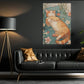 Cute Cat Canvas Painting, Blissful Catnap Wall Art Decor, Poster Gift For Cat Lovers