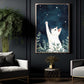 Cute Cat Canvas Painting, Paws To The Stars Wall Art Decor, Poster Gift For Cat Lovers