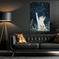 Cute Cat Canvas Painting, Paws To The Stars Wall Art Decor, Poster Gift For Cat Lovers