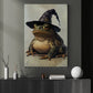 Funny Halloween Witch Frog Canvas Painting, The Littlest Swamp Witch Spooky Season Wall Art Decor, Halloween Poster Gift For Witch Lover