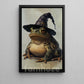 Funny Halloween Witch Frog Canvas Painting, The Littlest Swamp Witch Spooky Season Wall Art Decor, Halloween Poster Gift For Witch Lover