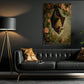 Bat & Flowers Canvas Painting, Realism Bat And Roses Wall Art Decor, Poster Gift For Bat Lovers