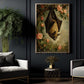Bat & Flowers Canvas Painting, Realism Bat And Roses Wall Art Decor, Poster Gift For Bat Lovers