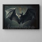 Cute Bat Canvas Painting, Realistic Bat Illustration Spooky Season Wall Art Decor, Poster Gift For Bat Lovers