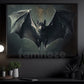 Cute Bat Canvas Painting, Realistic Bat Illustration Spooky Season Wall Art Decor, Poster Gift For Bat Lovers