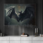 Cute Bat Canvas Painting, Realistic Bat Illustration Spooky Season Wall Art Decor, Poster Gift For Bat Lovers