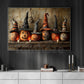 Halloween Pumpkin Witches Canvas Painting, Witchy Pumpkin Wall Art Decor, Spooky Season Poster Gift For Witch Lovers