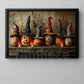 Halloween Pumpkin Witches Canvas Painting, Witchy Pumpkin Wall Art Decor, Spooky Season Poster Gift For Witch Lovers
