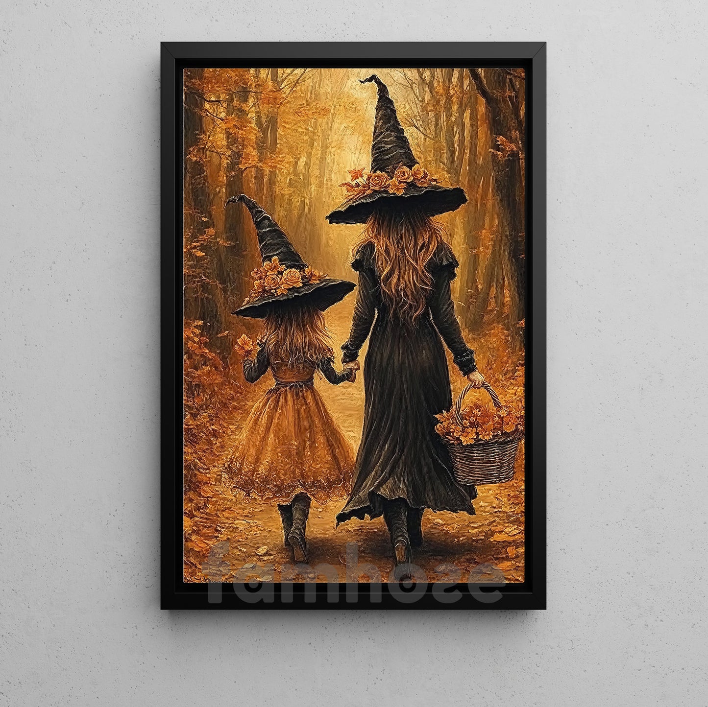 Halloween Witch Canvas Painting, Like Mother Like Witch Wall Art Decor Spooky Season Poster Gift For Witch Lover