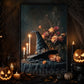 Halloween Witch Hat Canvas Painting, The Witch's Forgotten Hat Spooky Season Wall Art Decor, Halloween Poster Gift For Witch Lover