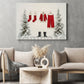 Funny Christmas Canvas Painting, Santa’s Outfit Drying In Winter Wall Art Decor, Xmas Poster Gift