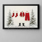 Funny Christmas Canvas Painting, Santa’s Outfit Drying In Winter Wall Art Decor, Xmas Poster Gift
