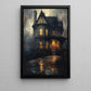 Whispers From The Old Mansion, Mystery Canvas Painting, Spooky Season Wall Art Decor, Halloween Poster Gift For Old House Lovers