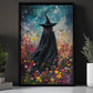 Floral Whisperings, Witches Canvas Painting, Spooky Season Wall Art Decor, Halloween Poster Gift For Witch Lovers