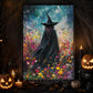 Floral Whisperings, Witches Canvas Painting, Spooky Season Wall Art Decor, Halloween Poster Gift For Witch Lovers