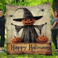 Happy Halloween, Witches Fleece Blanket - Sherpa Blanket, Halloween Blanket Gift For Witch Lovers