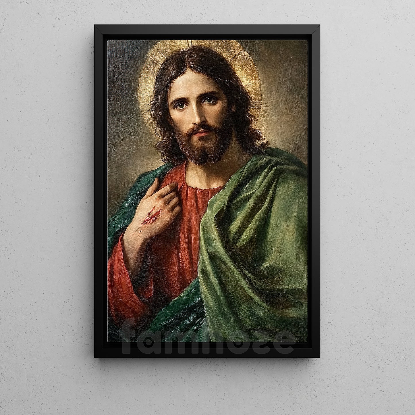 Jesus Canvas Painting, Sacred Heart Of Jesus Wall Art Decor, Poster Gift For Jesus Lovers