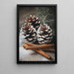 Christmas Canvas Painting, Nature's Winter Touch Wall Art Decor, Xmas Poster Gift