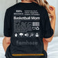 Basketball Mom Backside T-shirt, Basketball Mom 100% Biological Sport Tees Mother's Day Gift For Basketball Lover
