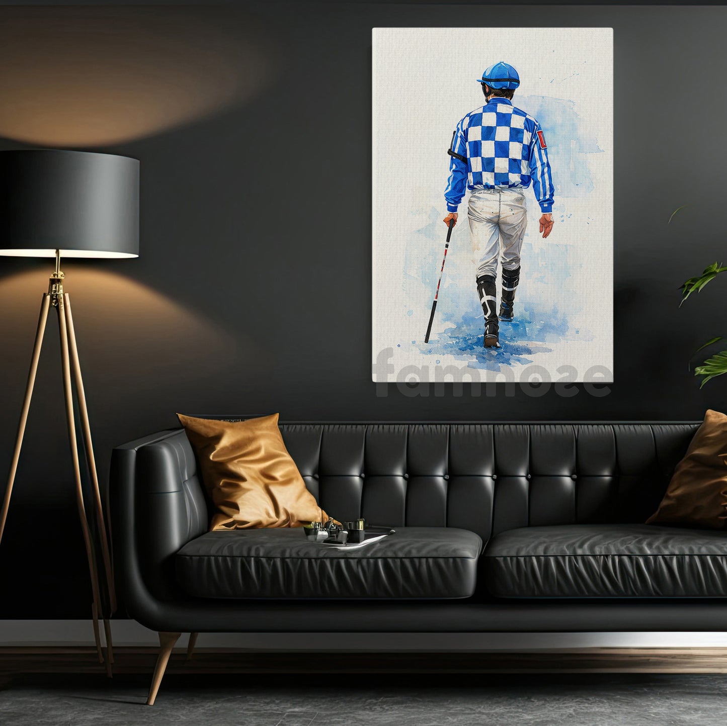Secretariat Jockey Canvas Painting, Recognition For A Jockey Wall Art Decor, Poster Gift For Horse Racing Lovers