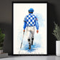 Secretariat Jockey Canvas Painting, Recognition For A Jockey Wall Art Decor, Poster Gift For Horse Racing Lovers