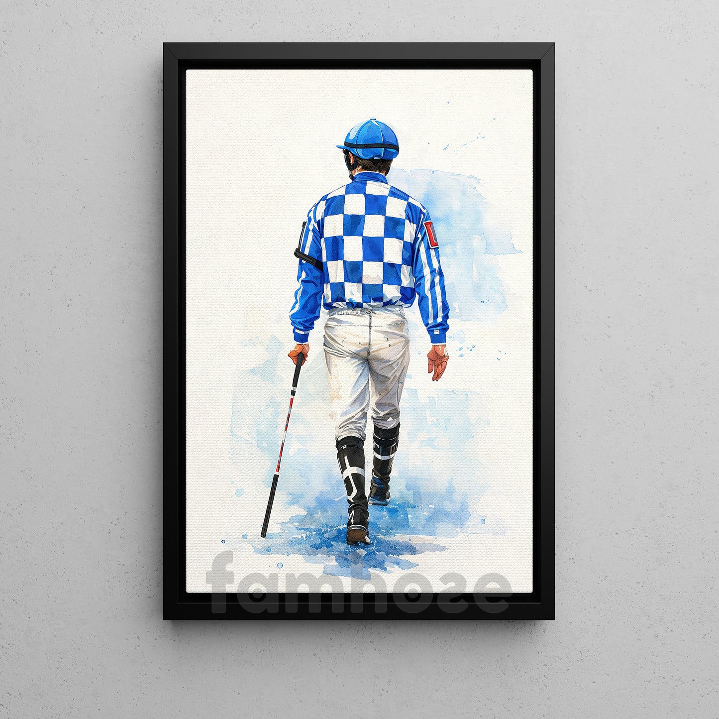 Secretariat Jockey Canvas Painting, Recognition For A Jockey Wall Art Decor, Poster Gift For Horse Racing Lovers