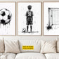 Personalized Set Of 3 Soccer Boy Canvas Painting, Where Legends Begin Sport Wall Art Decor, Poster Gift For Soccer Lovers
