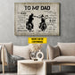 Personalized Biker Dad Son Canvas Painting, To My Dad I Know It's Not Easy Wall Art Decor, Poster Father's Day Gift For Motorcycle Lovers