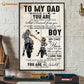 Father's Day Biker Poster & Canvas, To My Dad So Much Of Me Is Made From You Poster/Canvas Wall Art Gift For Motorcycle Lovers