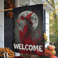 Witch Under The Moon, Halloween Garden Flag & House Flag, Witch Outdoor Decor, Spooky Yard Decor Gift For Witch Lovers