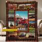 Personalized Tractor Fleece Blanket, Tractor Woven Blanket, Cool Sherpa Blanket Gift For Tractor Lovers, Farmer