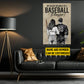 Romantic Personalized Couple Baseball Canvas Painting, My Heart Belongs To A Baseball Player Wall Art Decor, Poster Valentine's Day Gift For Baseball-Loving Couple