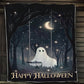 Happy Halloween, Ghost Fleece Blanket - Sherpa Blanket, Halloween Blanket Gift For Ghost Lovers