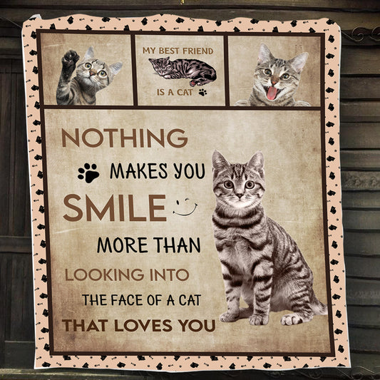 Cat Blanket, Nothing Makes You Smile More Than A Cat Fleece Blanket - Sherpa Blanket Gift For Cat Lover, Cat Owners