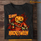 Funny Halloween Hockey T-shirt, Spooky Slappy Hockeyween Tees Gift For Hockey Lovers