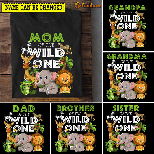 Farm Animals Birthday T-shirt, Of The Wild One Birthday Tees Gift For Animal Lovers, Name Can Be Changed