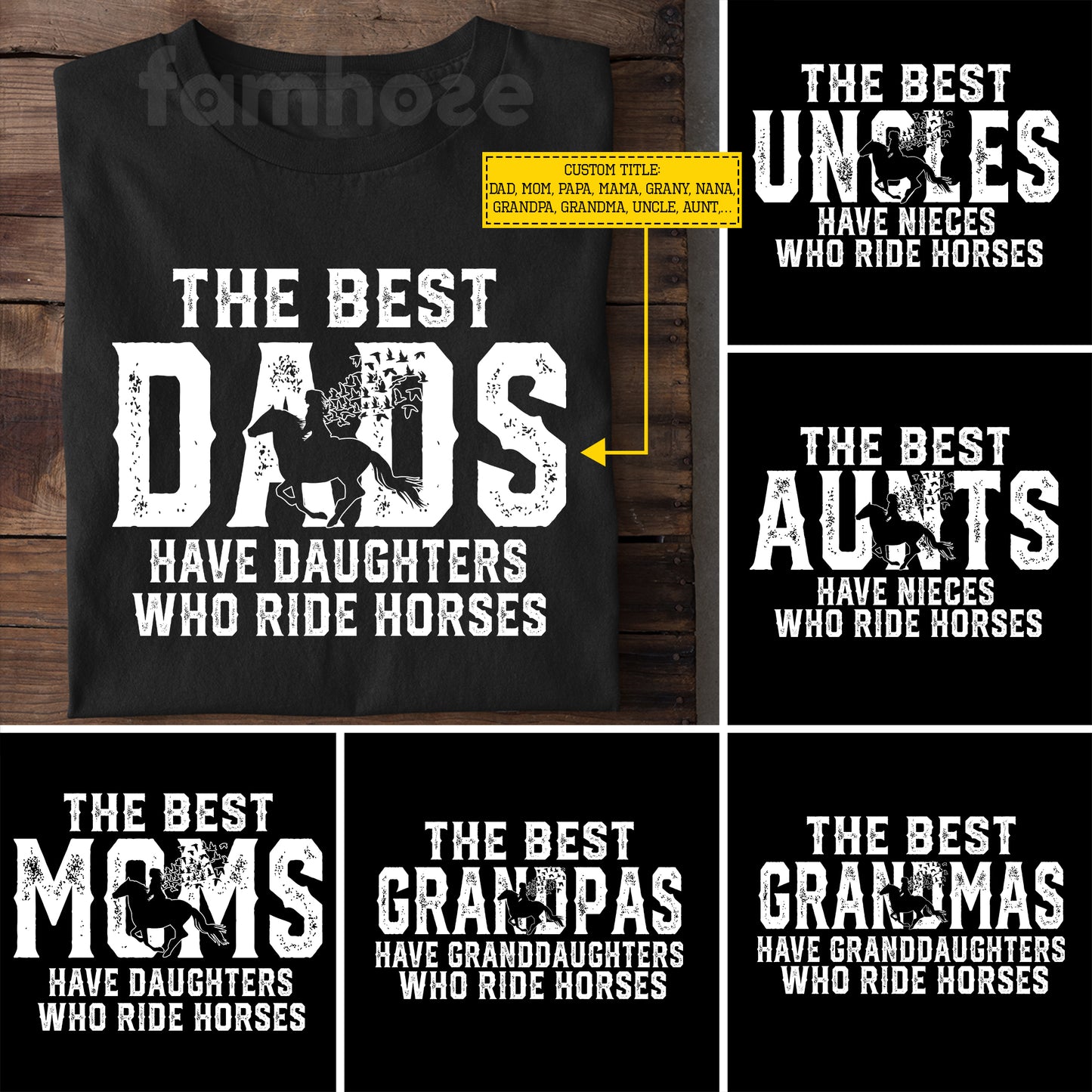 Father's Day Horse T-shirt, The Best Grandpas Have Granddaughters Who Ride Horses, Gift For Horse Lovers, Father's Day Gift