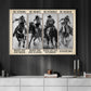 Be Strong Be Brave Be Humble Be Badass, Cowboy Canvas Painting, Inspirational Quotes Horse Wall Art Decor, Poster Gift For Cowboy Lovers