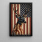 July 4th Deer Canvas Painting, Stars Stripes And Antlers USA Wall Art Decor, Independence Day Poster Gift For Deer Lover