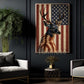 July 4th Deer Canvas Painting, Stars Stripes And Antlers USA Wall Art Decor, Independence Day Poster Gift For Deer Lover