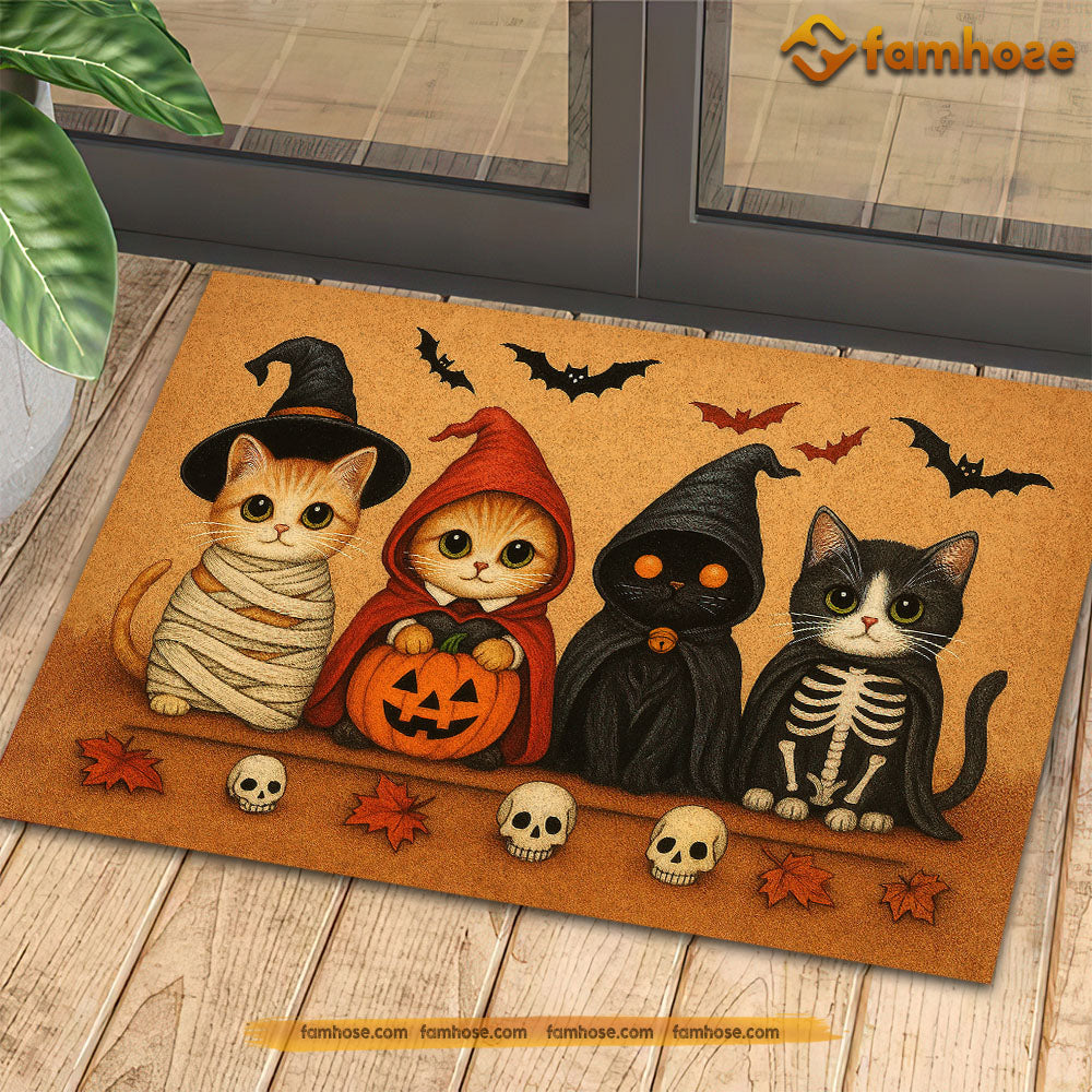 Cute Halloween Cat Doormat, Cat Squad, Spooky Doormat For Home Decor H ...