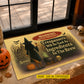 Scared Personalized Halloween Witch Doormat, Warning Witch Property, Doormat For Home Decor Housewarming Gift, Welcome Mat Gift For Witch Lovers