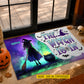 Personalized Halloween Witch Doormat, The Witch Is In, Doormat For Home Decor, Housewarming Gift, Spooky Welcome Mat Gift For Witch Lovers
