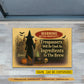 Scared Personalized Halloween Witch Doormat, Warning Witch Property, Doormat For Home Decor Housewarming Gift, Welcome Mat Gift For Witch Lovers